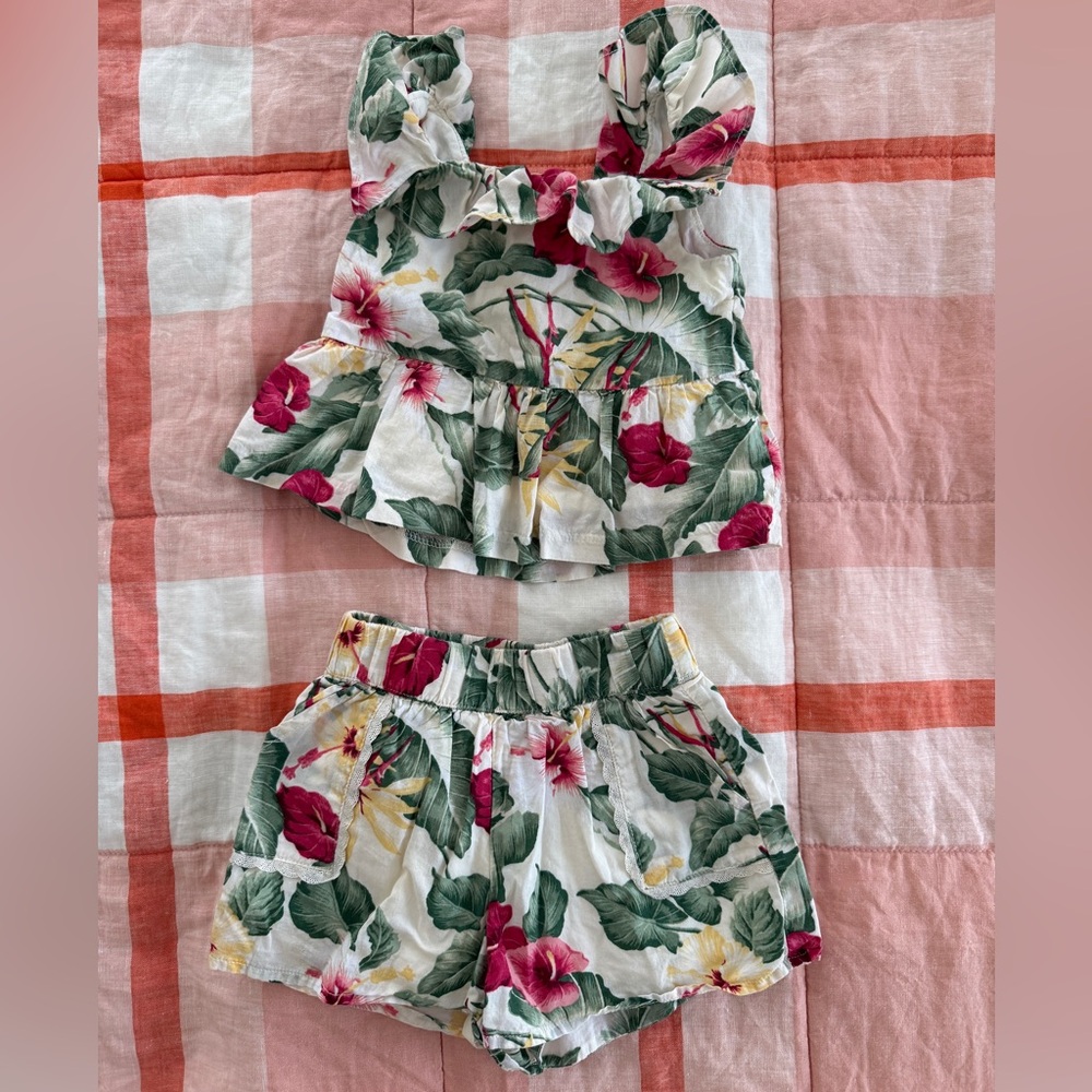 Janie and Jack tropical set - 12-18 months